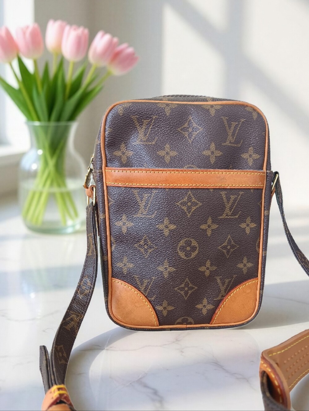 Louis Vuitton Danube Monogram Crossbody Vintage 2000 ✨ EUC - Picture 2 of 16